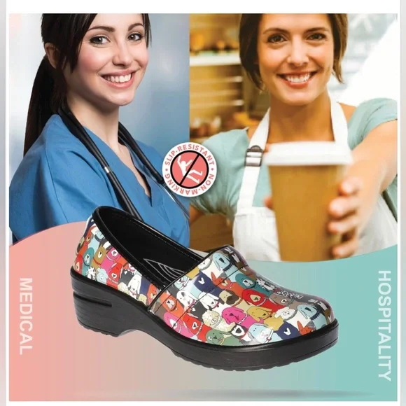 Easy Works by Easy Street lyndee multidog patent nonslip non-marking shoes sz10 - Picture 4 of 9